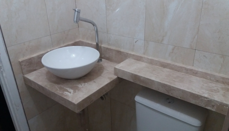 Bancada de Banheiro de Mármore Valores Água Branca - Bancada de Banheiro em Mármore