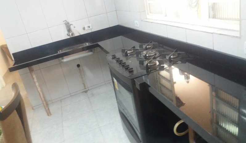 Comprar Balcão de Cozinha com Pedra de Granito Alphaville Residencial Dois - Balcão Pia Granito