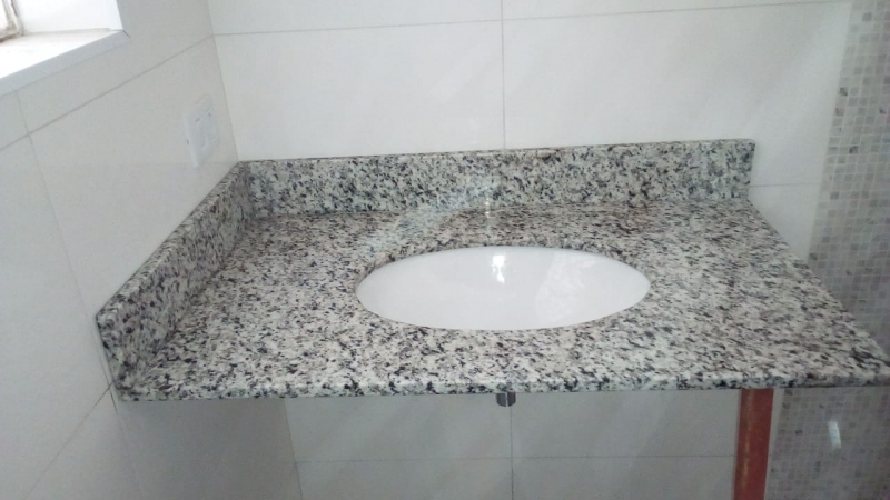 Orçamento de Pia de Granito para Banheiro com Cuba Residencial Seis - Pia de Banheiro Granito