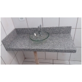 balcão de mármore para pia de banheiro Vila Yara
