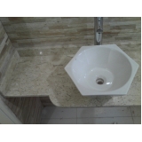bancada de mármore com cuba para banheiro valores Parque do Chaves