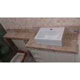 banheiro com bancada de mármore valores Chácara Inglesa