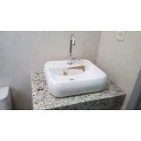 lavatório em granito para banheiro orçar Residencial Doze