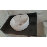 lavatório granito preto Residencial Seis