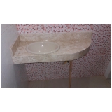 pia de banheiro mármore Vila Romana