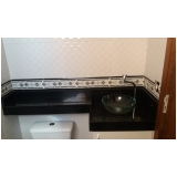 pia de granito para banheiro de canto Residencial Dez