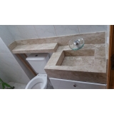 pia mármore banheiro preço Jardim Elvira