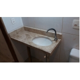 quanto custa pia de mármore para banheiro pequeno Vila Jaraguá